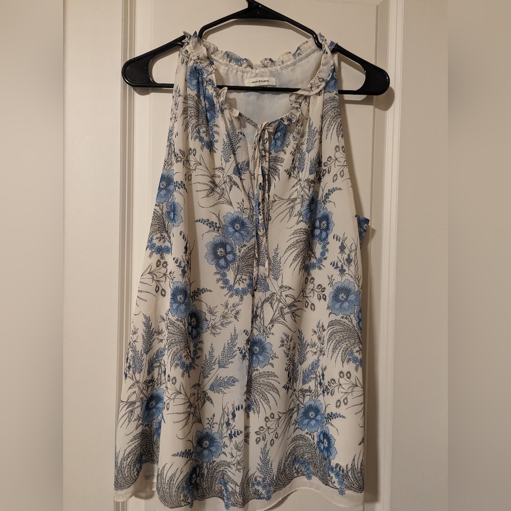 Max Studio ruffled collar blouse